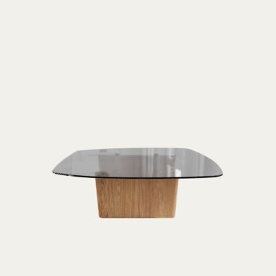 Amorf_Sehpa_Mese_Fume_Cam_Tabla_100x100_03_62c56e94-542e-4567-9939-806a5917e4d0.jpg AMORPHOUS COFFEE TABLE - 100 CM, OAK, BLACK GLASS