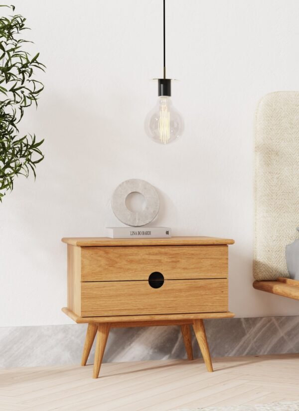 ATLAS NIGHTSTAND WITH DRAWERS - 51 CM