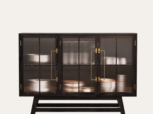 Bufet_Amerikan_Cilali_3Kapakli_Nervurlu_Cam_01.jpg Buffet with Grooved Design 120 x 90 cm Polished