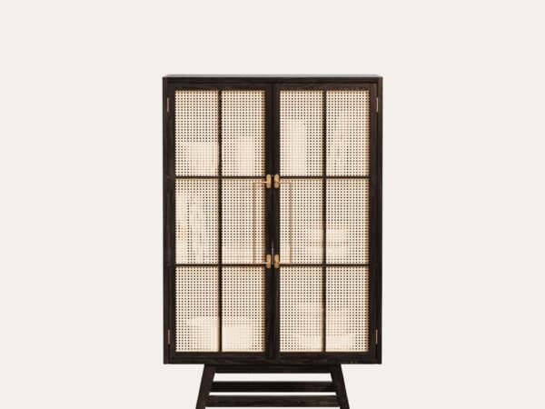 Bufet_Amerikan_Cilali_80x130_Hazeranli_01.jpg BUFFET CABINET WITH WICKERWORK 80 X 130 CM POLISHED