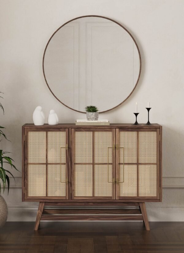 Buffet with Grooved Design 120 x 90 cm