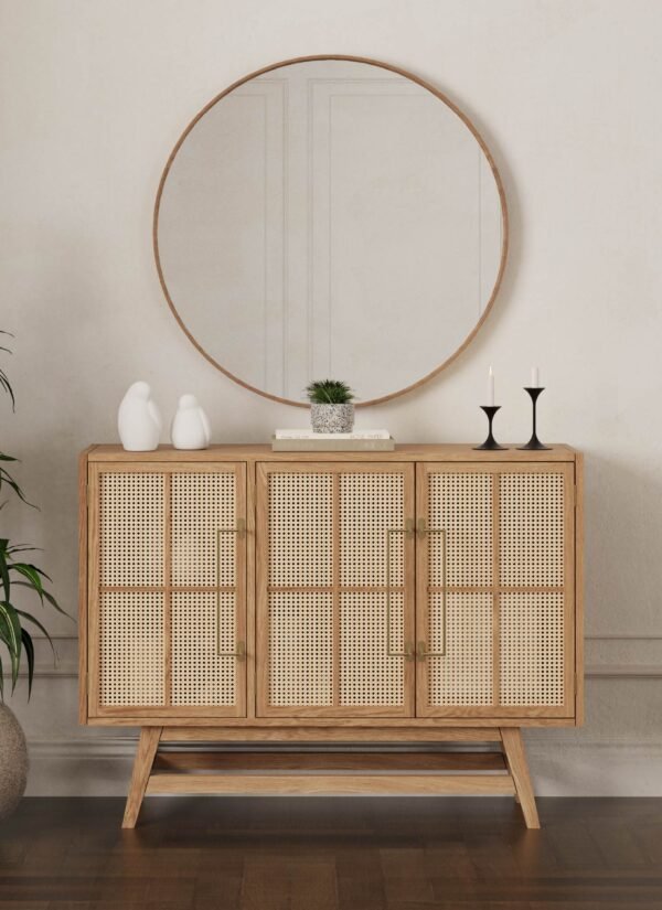 Buffet with Grooved Design 120 x 90 cm