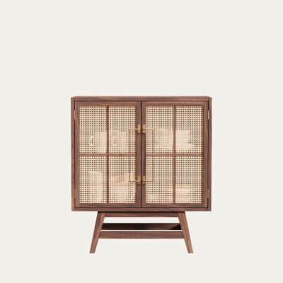 Buffet Table with Cane Work 80 x 90 cm
