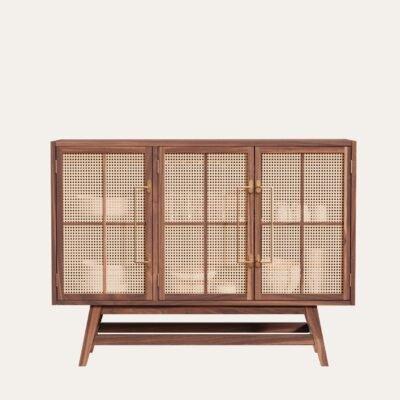 Buffet with Grooved Design 120 x 90 cm