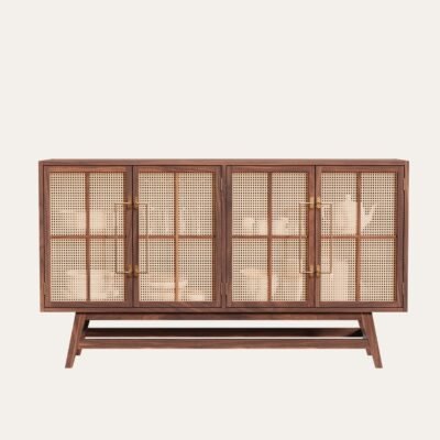 Buffet Table with Cane Work 120 x 90 cm