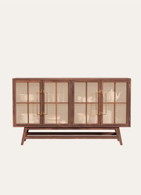 Buffet Table with Cane Work 120 x 90 cm