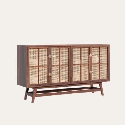 Buffet Table with Cane Work 120 x 90 cm