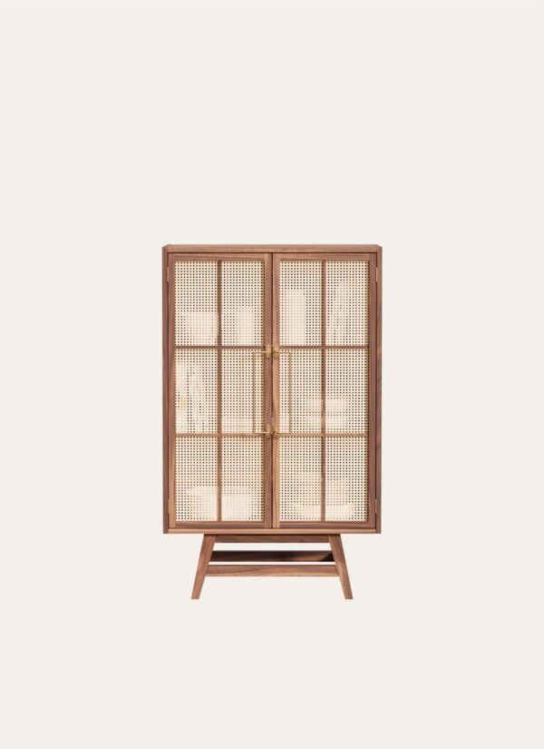 BUFFET CABINET WITH WICKERWORK 80 X 130 CM