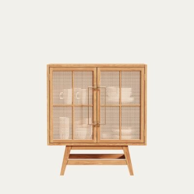 Buffet Table with Cane Work 80 x 90 cm