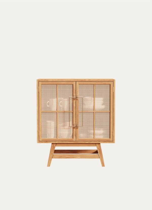 Buffet Table with Cane Work 80 x 90 cm