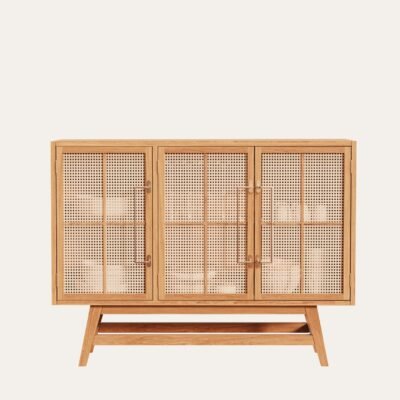Buffet with Grooved Design 120 x 90 cm