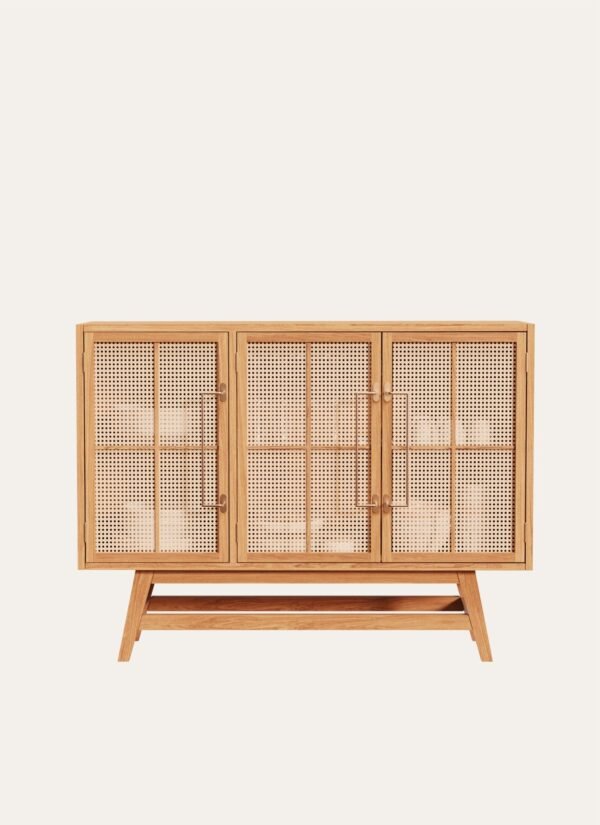 Buffet with Grooved Design 120 x 90 cm