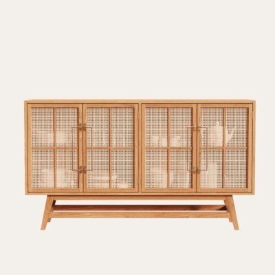 Buffet Table with Cane Work 120 x 90 cm