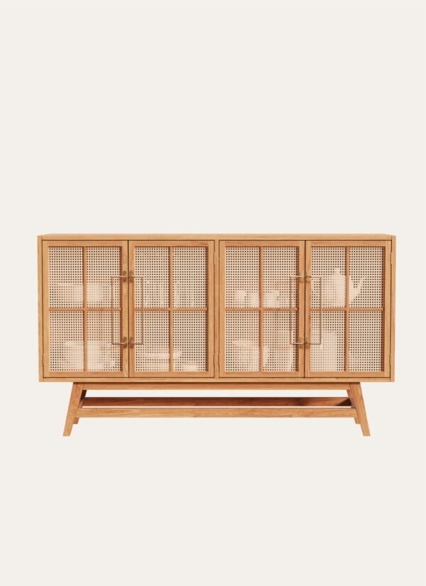 Buffet Table with Cane Work 120 x 90 cm