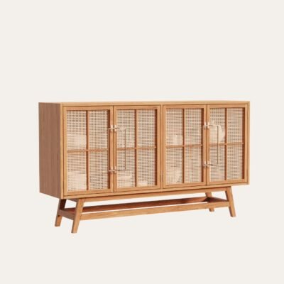Buffet Table with Cane Work 120 x 90 cm