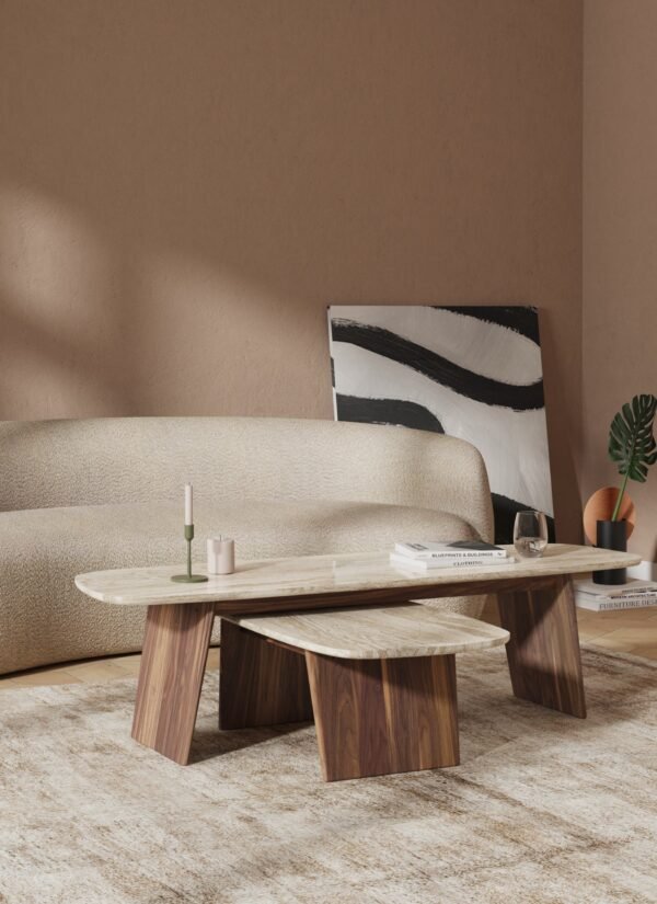 AMORPHOUS COFFEE TABLE - 90 CM, MARBLE