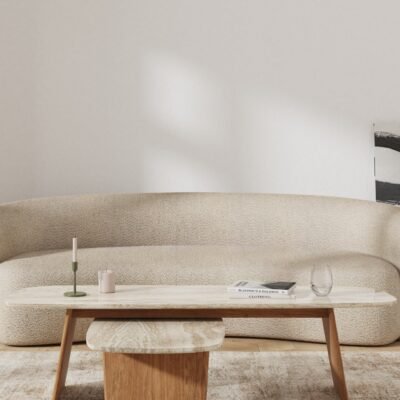 AMORPHOUS COFFEE TABLE - 90 CM, MARBLE