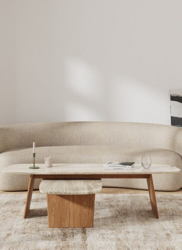 AMORPHOUS COFFEE TABLE - 90 CM, MARBLE
