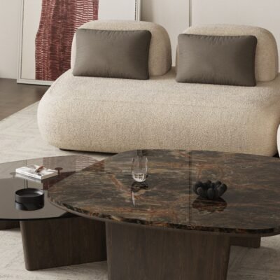 AMORF MARBLE COFFEE TABLE - 120 CM